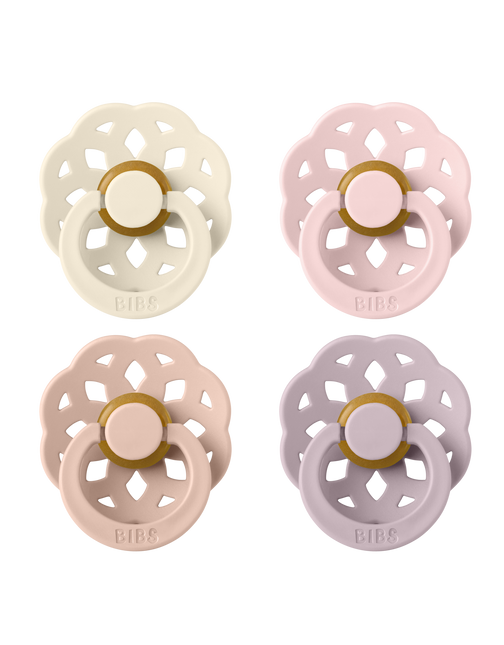 BIBS imukuppi koko 1 Boheme Ivory/Blush/Blossom/Dusky Lilac 4kpl