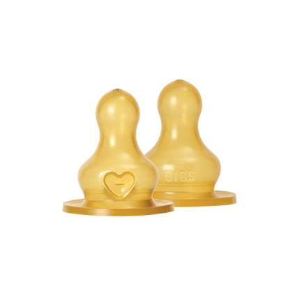 BIBS Flesspeen Rond Latex 2St Slow Flow koop je bij Babywinkel