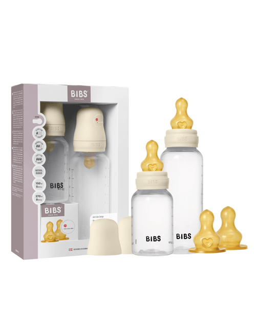 BIBS Flessenset Latex 150 Ml En 270Ml Ivory 5 Delig koop je bij Babywinkel