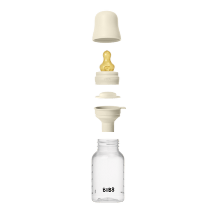 BIBS Flessenset Latex 150 Ml En 270Ml Ivory 5 Delig koop je bij Babywinkel