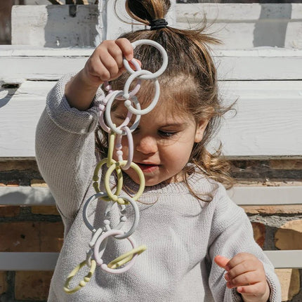 BIBS Speelringen Sand/Dark Oak/Vanilla 12st koop je bij Babywinkel