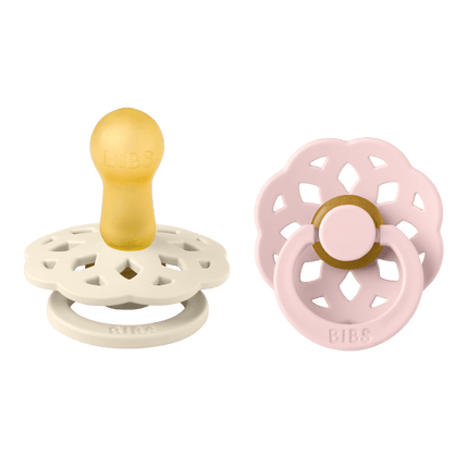 BIBS Speen Maat 1 Latex Boheme Ivory/Blossom 2st koop je bij Babywinkel