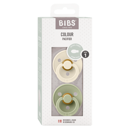 BIBS Speen Maat 1 Latex Symmetric Ivory/Sage 2st koop je bij Babywinkel
