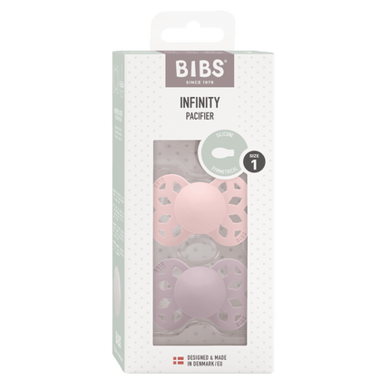 BIBS Speen Maat 1 Silicone Symmetrical Blossom/Dusky Lilac 2st koop je bij Babywinkel