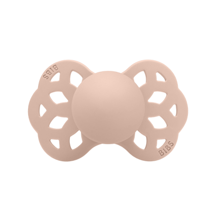 BIBS Speen Maat 1 Silicone Symmetrical Blush/Woodchuck 2st koop je bij Babywinkel
