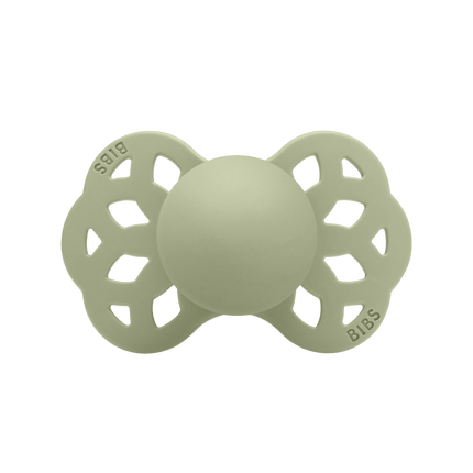 BIBS Speen Maat 1 Silicone Symmetrical Ivory/Sage 2st koop je bij Babywinkel