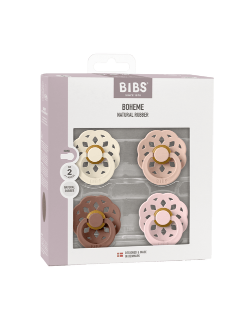 BIBS Speen Maat 2 Boheme Ivory/Blush/Woodchuck/Blossom 4St koop je bij Babywinkel