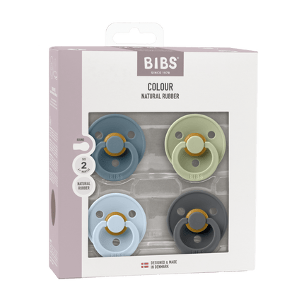 BIBS Speen Maat 2 Colour Petrol/Sage/Baby Blue/Iron 4St koop je bij Babywinkel