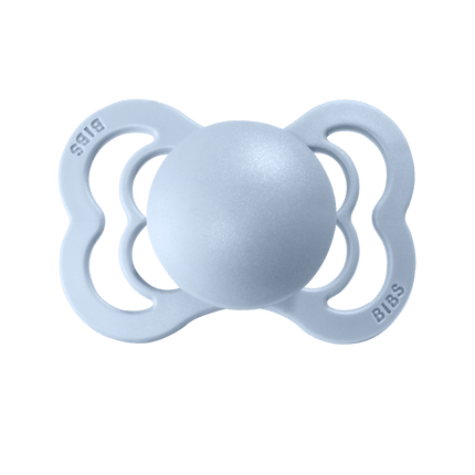 BIBS Speen Maat 2 Iron/Baby Blue Supreme Silicone 2st koop je bij Babywinkel