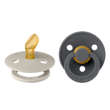 BIBS Speen Maat 2 Latex Anatomical Sand/Iron 2st koop je bij Babywinkel