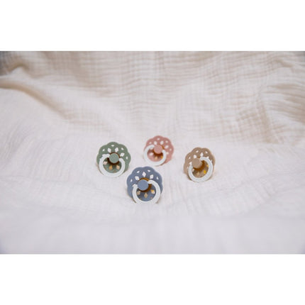 BIBS Speen Maat 2 Latex Boheme Blush GLOW koop je bij Babywinkel