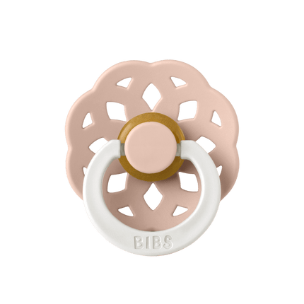 BIBS Speen Maat 2 Latex Boheme Blush GLOW/Vanilla GLOW 2st koop je bij Babywinkel