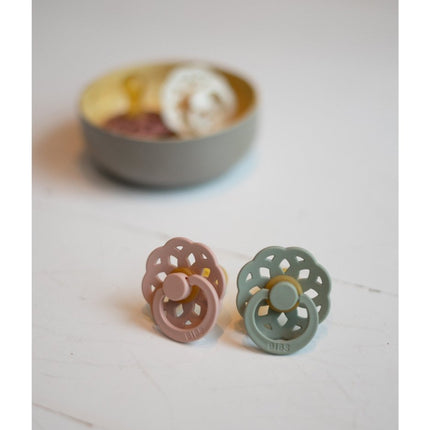 BIBS Speen Maat 2 Latex Boheme Peach koop je bij Babywinkel