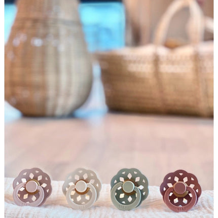 BIBS Speen Maat 2 Latex Boheme Peach koop je bij Babywinkel