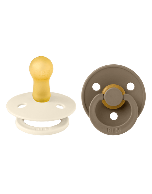 BIBS Speen Maat 2 Latex Dark Oak/Ivory 2st koop je bij Babywinkel