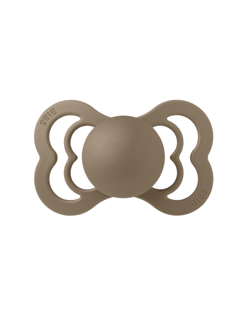 BIBS Speen Maat 2 Silicone Supreme Dark Oak koop je bij Babywinkel