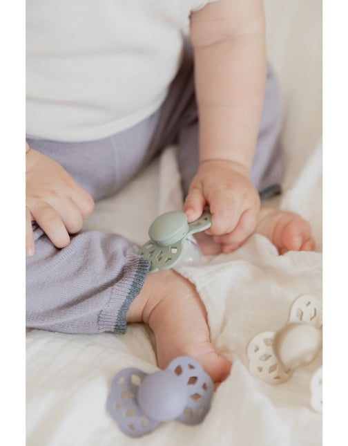BIBS Speen Maat 2 Silicone Symmetrical Ivory/Sage 2st koop je bij Babywinkel