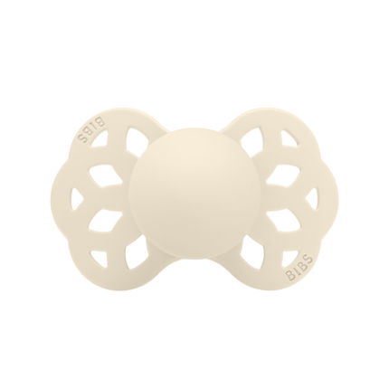 BIBS Speen Maat 2 Silicone Symmetrical Ivory/Sage 2st koop je bij Babywinkel