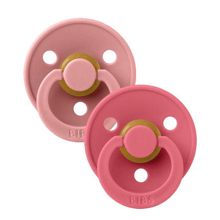 BIBS Speen Maat 2 Symmettrical Dusty Pink/Coral 2St koop je bij Babywinkel