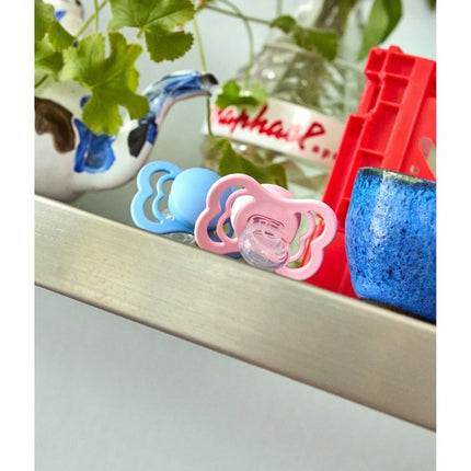 BIBS Spenen Maat 1 Supreme Siliconen Vanilla/Sky Blue 2st koop je bij Babywinkel