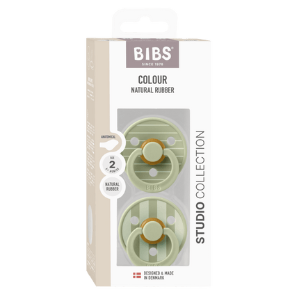 BIBS Speen Maat 2 Studio Colour Pin Anatomical Sage Mix koop je bij Babywinkel