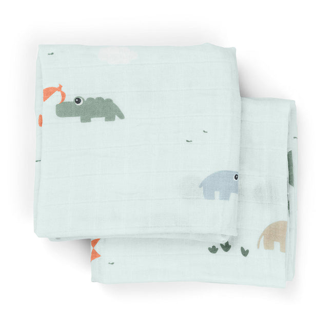 Done by Deer Monddoekje Playground Blauw 2St koop je bij Babywinkel