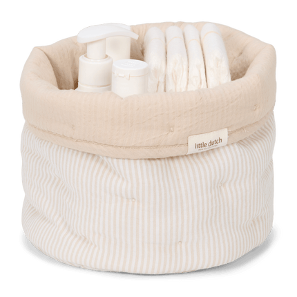 Little Dutch Commodemandje Pure Soft Beige Stripe Klein koop je bij Babywinkel