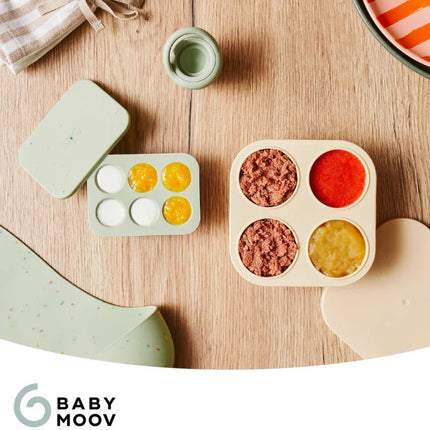 Babymoov-sarja: silikoniset ruokakuppit + purulelu