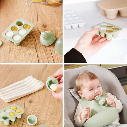 Babymoov-sarja: silikoniset ruokakuppit + purulelu