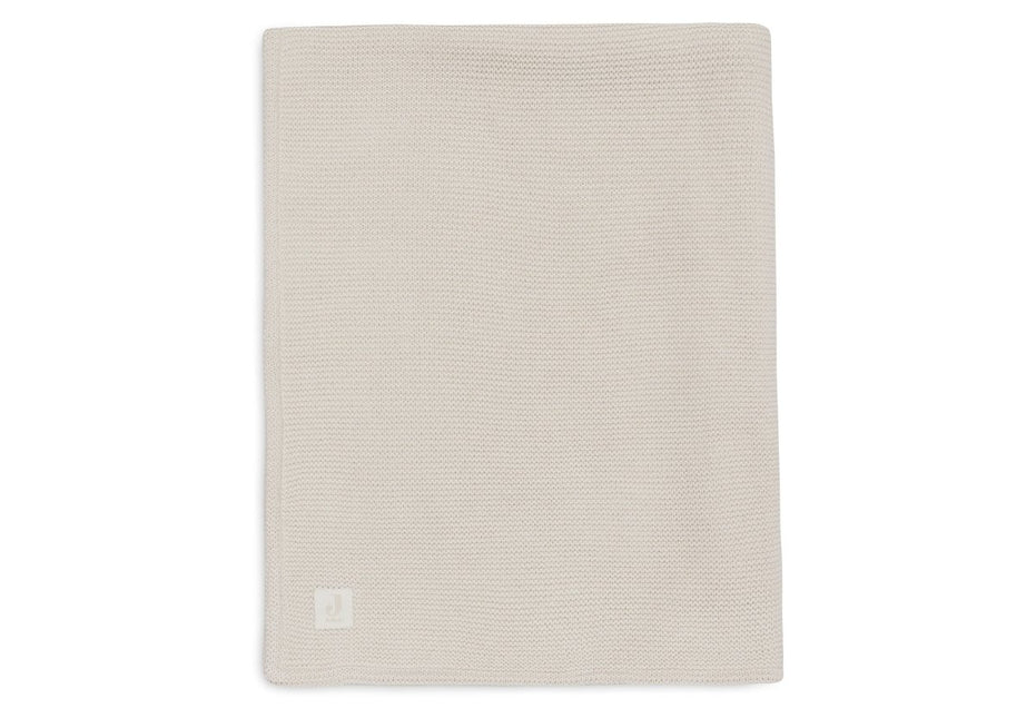Jollein Ledikantdeken Basic Knit Oatmeal/Velvet 100X150Cm koop je bij Babywinkel