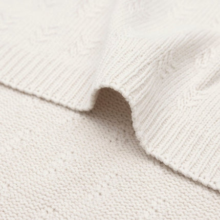 Jollein Ledikantdeken Grain Knit Oatmeal 100X150Cm koop je bij Babywinkel