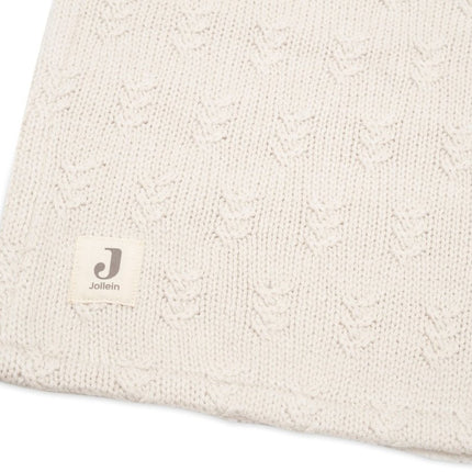 Jollein Wiegdeken Grain Knit Oatmeal/Velvet 75X100Cm koop je bij Babywinkel