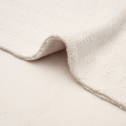 Jollein Wiegdeken Grain Knit Oatmeal/Velvet 75X100Cm koop je bij Babywinkel