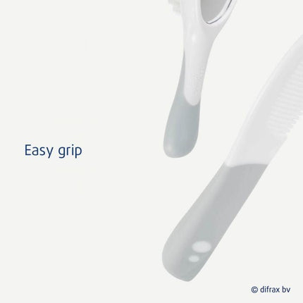 Difrax Borstel En Kam Set Zilver koop je bij Babywinkel