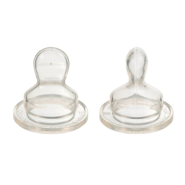 Difrax Flessenspeen Plat S (2 Stuks) Gaatje Boven koop je bij Babywinkel