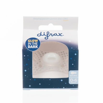 Difrax Speen 0 - 6 Natural Nacht Glow In The Dark koop je bij Babywinkel