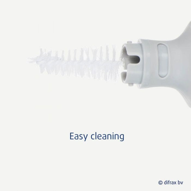 Difrax Startersset 2: 3 Fles Fles 5 Speen En Flesborstel koop je bij Babywinkel