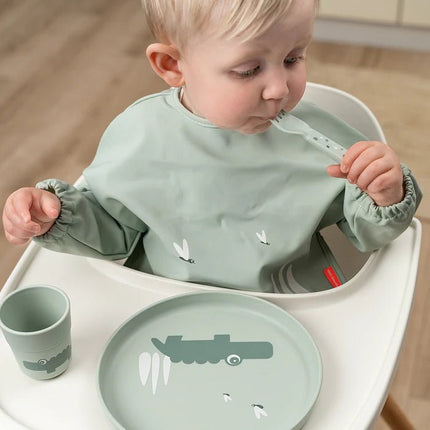 Done by Deer Babybord Croco Green Rond koop je bij Babywinkel