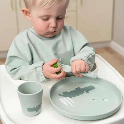 Done by Deer Babybord Croco Green Rond koop je bij Babywinkel