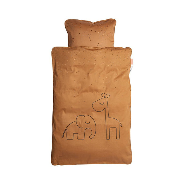 Done by Deer Dekbedovertrek Dreamy Dots Mustard 80x80cm koop je bij Babywinkel