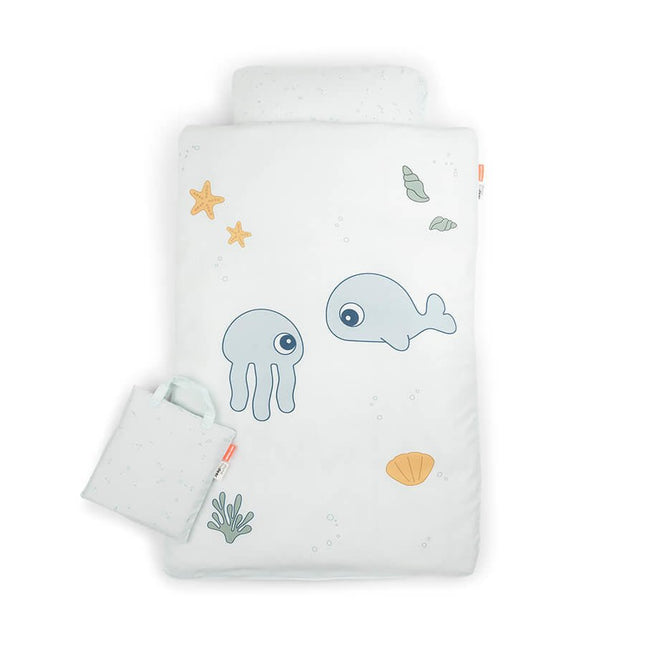 Done by Deer Dekbedovertrek Jelly & Wally Blue 70x80cm koop je bij Babywinkel