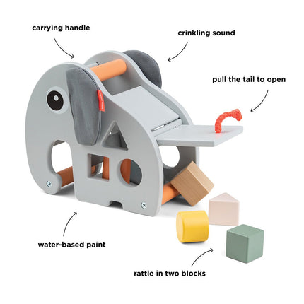 Done by Deer Houten Speelgoed Sorteerdoos Elphee Grey koop je bij Babywinkel