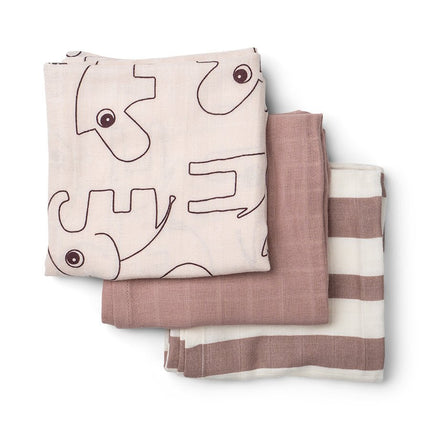 Done by Deer Hydrofiele Doek Deer Friends Powder 3st koop je bij Babywinkel