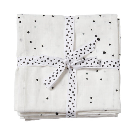 Done by Deer Hydrofiele Doek Dromerige Stippen Wit 2st koop je bij Babywinkel
