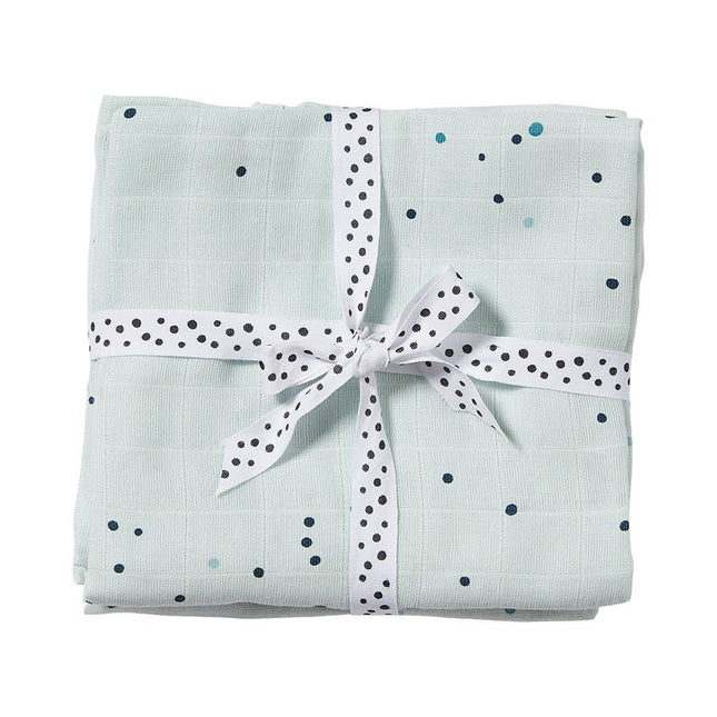 Done by Deer Inbakerdoek Dromerige Stippen Blue 2st koop je bij Babywinkel