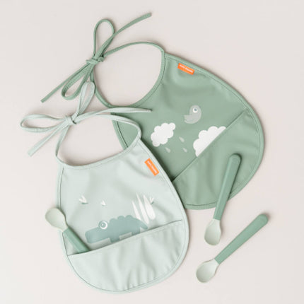 Done by Deer Slabbetje Croco Green 2St koop je bij Babywinkel