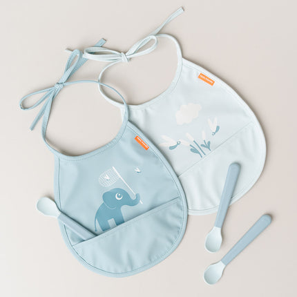 Done by Deer Slabbetje Elpee Blue 2St koop je bij Babywinkel
