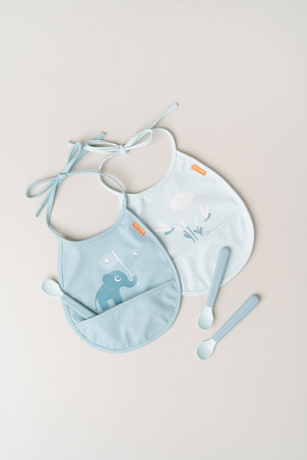 Done by Deer Slabbetje Elpee Blue 2St koop je bij Babywinkel