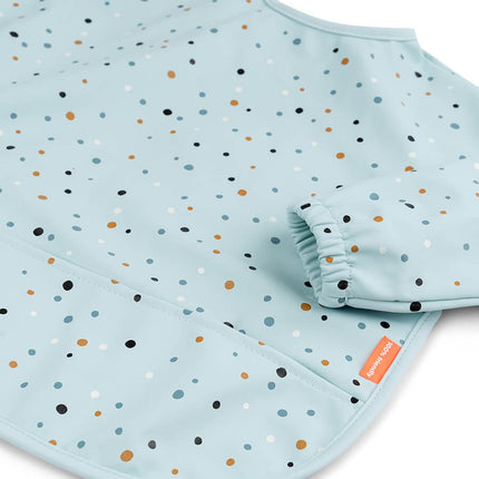 Done by Deer Slabbetje Met Mouwen Happy Dots Blue koop je bij Babywinkel