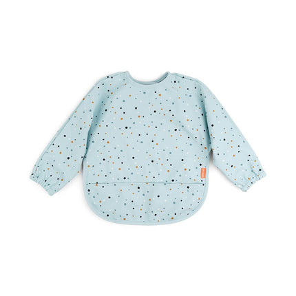 Done by Deer Slabbetje Met Mouwen Happy Dots Blue koop je bij Babywinkel